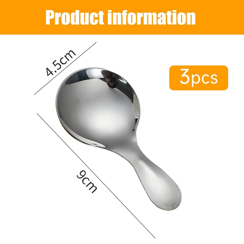 3 Pcs Stainless Steel Short Handle Spoons,Mini Short Handle Spoon,