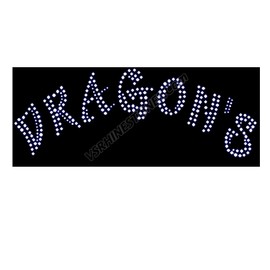 Dragons Rhinestone Iron on Hotfix Transfer Bling - Ready to Press, Great for clothing, tote bags and much more!