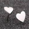 WCRAZYE 4 Pairs Heart Stud Earrings for Women Minimalist Stainless