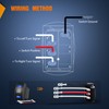 Nilight Turn Signal Switch Blue 4Pin ON-Off-ON Laser Etched SPDT