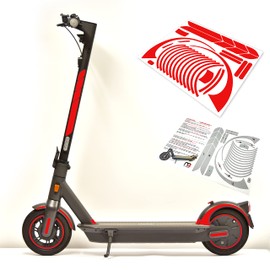 m2medien Sticker Set 25 Pieces on 34 x 22 cm Sheet Suitable for Segway Ninebot Max g30d E-Scooter, Red reflective