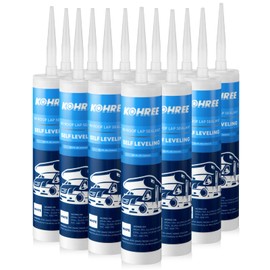 Kohree RV Roof Sealant 12 Pack, Self-Leveling Lap Sealant White, RV Caulking Exterior for RV Roofs, Maintenance, Repair