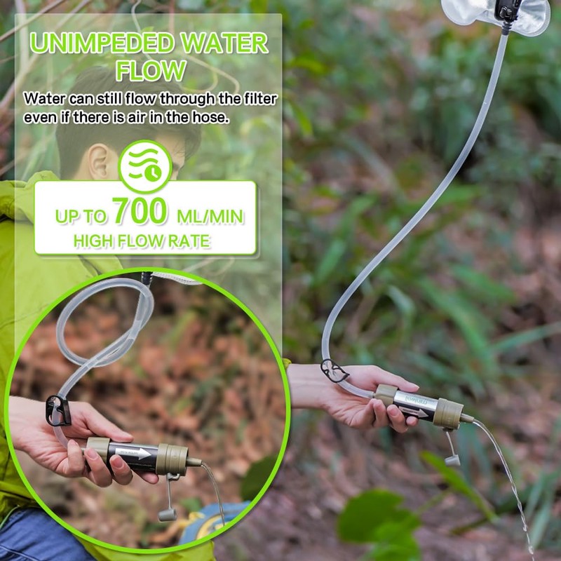 Miniwell L630 Portable Water Filter with Upgraded Vacuum Packaging -