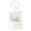 Roman Inc. 8.5" H LED White Lantern with Snowman Winter