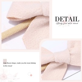 Fashband Baby Flower Headband Nylon Bow Knot Hair Band Elastic Hair Accessories for Newborn Girls Toddler (Pack of 2)