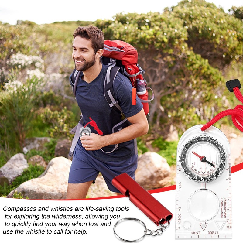 EULAPGOE 2 Pieces Navigation Compass Boy Scout Compass Orienteering Compass