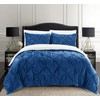 Elegant Comfort Softest, Coziest Micromink Pintuck & Pinch Pleated Sherpa