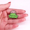Brain Frog Enamel Pin - Funny Green Frog with Brain