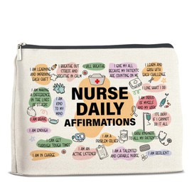 UPNEGE Nurse Makeup Bag Gifts for Women, RN Nurse Practitioner Nursing Assistant Coworker Appreciation Gifts Nurses Gift Cosmetic Bag Zipper Pouch