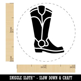 Cowboy Boot Western Rubber Stamp for Stamping Crafting Planners - 1/2 Inch Mini