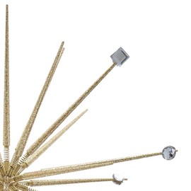 Kurt S. Adler 14.8-Inch Gold Starburst Throng Treetop Tree Topper, Multi