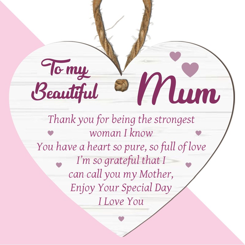 Pixie's Gift Mum's Heartfelt Keepsake: Handcrafted Wooden or Acrylic Heart