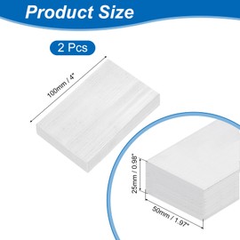 sourcing map Square Aluminum Flat Bar, 2pcs 1" Thickness 2" Width 4" Length Square 6061 Aluminum Bar Flat Plate, 25 x 50 x 100mm T6511 Solid New Mill Stock