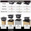 Dynaming 6 Pack Solar Post Lights Outdoor, Solar Powered Fence
