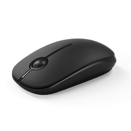 VssoPlor Wireless Mouse, 2.4G Slim Portable Computer Laptop Mouse with Nano Receiver Quiet Silent Optical Mice for Notebook, PC, Laptop, Computer-Black