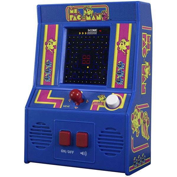 Basic Fun Arcade Classics - Ms Pac-Man Retro Mini Arcade Game,Multicolor