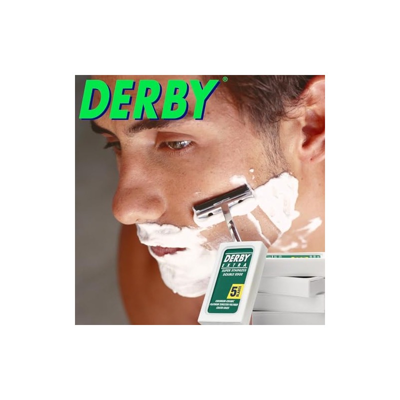 Derby Extra Hojas de afeitar de doble filo, 100 piezas