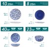 vancasso SELENE Plates and Bowls Set for 6, 24 Pieces