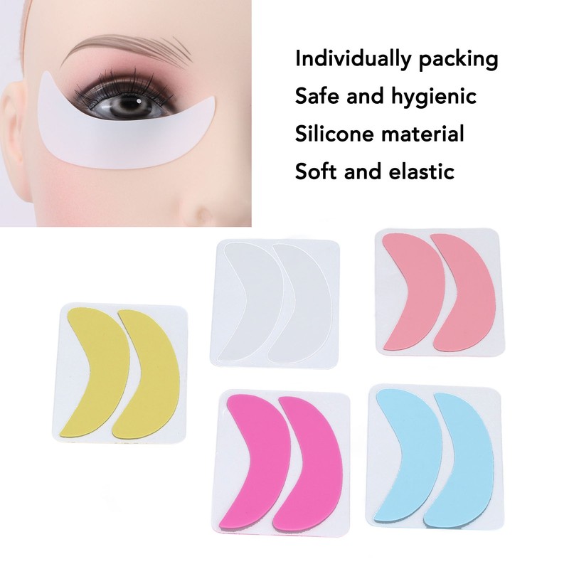 5 Pairs Eyelash Extension Under Eye Pads Half Moon Shaped