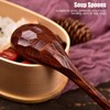 5PCS Japanese Style Wood Spoon Long Handle Soup Spoons Household