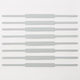 MUJI NDB23A9S Steel Paper Fasteners, Light Gray, Approx. 8.1 x 1.4 x 0.2 inches (205 x 35 x 4 mm), Pack of 8