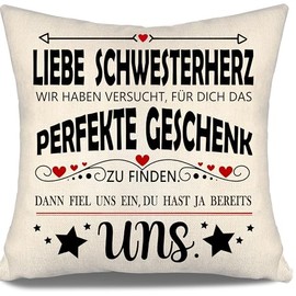 Aosumin Meine Liebe Schwester wir haben versucht Finden Dann fiel Uns EIN du hast ja bereits Uns Cushion Covers Sister Birthday Graduation (Schwester-b)