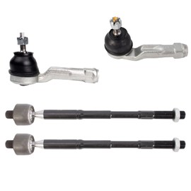 TRQ Front Inner and Outer Tie Rod Set Compatible with 2016-2021 Hyundai Elantra 2018-2020 Elantra GT 2018-2022 Kona 2019-2020 Kia Forte