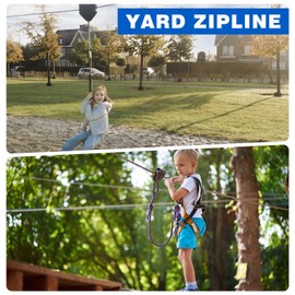 AWWNUIF 1/4 Stainless Steel Cable 50ft - 7x19 Strand Wire Cable Rope,Heavy Duty Application Zippers Suitable for Yard Zipline, Boat Lifts，Deck Railing, with Stainless Cable Clamps&Thimble, gs-50