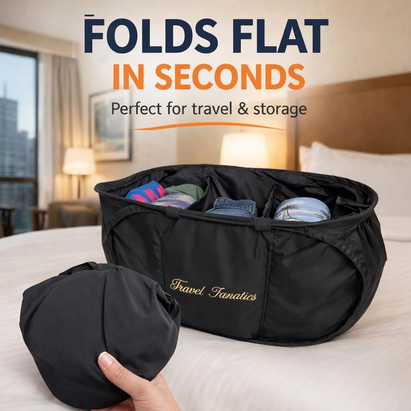 Collapsible Laundry Basket with 3 Sections – Foldable Laundry Hamper