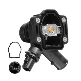 Beneges Engine Coolant Thermostat Housing Assembly & Gasket & Sensor Compatible with ‎2008-2012 Land Rover LR2, 2007-2016 Volvo S60 S80 V60 V70 XC60 XC70 XC90 LR006071, 31355151