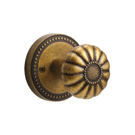 SORWDUERM Antique Brass Door Knob Passage Door Knobs Interior Door Knob for Hall and Closet,Zinc Alloy 1 Pack