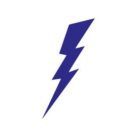 Lightning Bolt Sticker Vinyl Decal Notebook Car Window Laptop 4" x 8" (Blue)