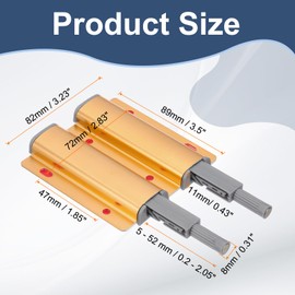 PATIKIL Magnetic Push Latches, Double Push to Open Door Latch Cabinet Hardware Hidden Push Touch Latch Push Release Latch for Cabinet Drawer Kitchen Wardrobe Door Catches Golden