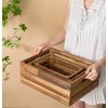 Set of 3 Nesting Wooden Crates, Rustic Wooden Storage Container