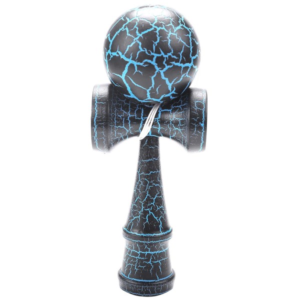 Melitt Wooden Toy Sports Kendama Toy Ball Children and Adults Ball Sports Crack Beech Wood Colorful Design Black and Blue
