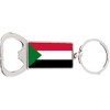 Sudan Rectangle Bottle Opener Metal Keyring and Velvet Gift Bag