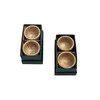 Set of 4 Beige Fossilstone Himalayan Marble Egg Cups -