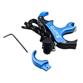 Sarini Bow Release Aids,4 Fingers Release Aid, Aluminum Alloy 360° Rotatable Thumb Release,High Sensitivity Adjustable Bow Release Aids For Composite Pulley Bow