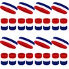 24 Pcs Neon Sweatbands Set Include 8 Pcs Sports Headband