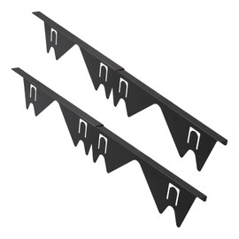 Yallmie Stainless Steel Stove Gap Covers,Stove Gap Filler, Range Trim Kit, Stove Gap Guards, Heat Resistant and Easy to Clean, Easy Retractable Length 13.8" to 27.6"(2PCS) (Black)