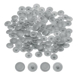 MECCANIXITY 80Pcs Screw Caps Covers 12x3mm Plastic Screw Decoration Cover Self-Tapping Waterproof Caps for Phillips Cam Fitting Head, Light Grey