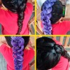 Peluca Trenza Extensión Cabello Lila K-pop Demon Rumi Fiesta Lila