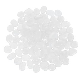 PATIKIL Glowing Stones, 300 Pcs Glow in the Dark Rocks for Indoor Outdoor Fish Tank Decorations Garden Yard Landscaping Gifts for Friends, White