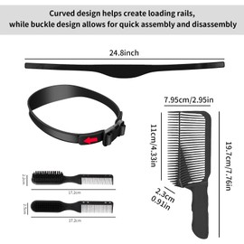 Bamyli Hair Cutting Set, Hair Cutting Comb, Adjustable Haircut Band, for Self-Haircuts