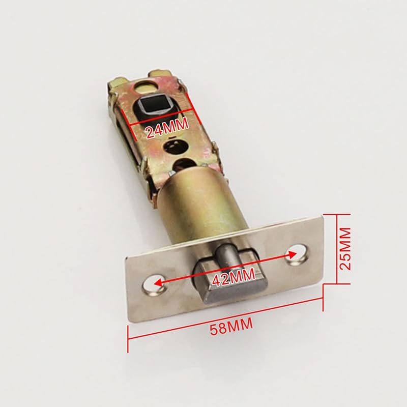 3PCS Adjustable Deadlatch 2-3/8'' or 2-3/4'', Keyed Entry Door Lock