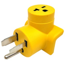 Parkworld 63197 NEMA 6-50P to 6-20R T-Blade 6-15R One Piece Compact Adapter Welder to A/C Adaptor Output 20amp 250Volt