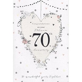 On Your Platinum 70th Wedding Anniversary Card