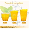 TashiBox Plastic Cups with Flat Lids 100 Sets 16 oz,