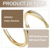 Gold Rings for Women Adjustable Sterling Gold Plated Bands with