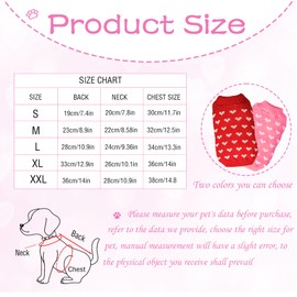 Persoshow Valentine's Day Sweater for Dog,Pink Soft Valentine's Day Dog Sweater Warm Cat Heart Love Pattern Knitted Sweater for Puppy Kitten Pets (Pink, XL)